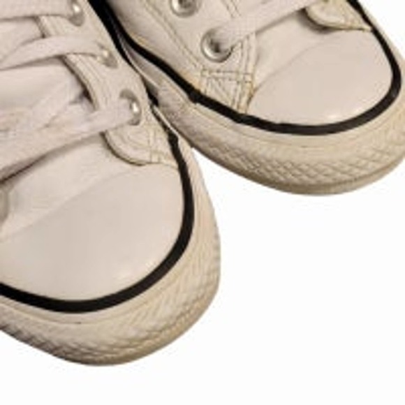 Converse All star white low top leather womens 6.5 - Picture 5 of 8
